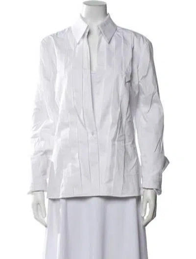 Pre-owned Laquan Smith Long Sleeve Button-up Top W/ Tags In Multicolor