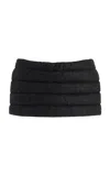 Laquan Smith Low Rise Quilted Mini Skirt In Dark Grey