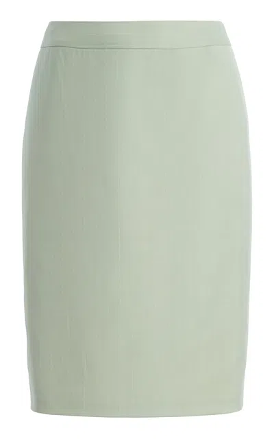 Laquan Smith Low-rise Pencil Skirt In Green