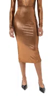 LAQUAN SMITH MID LENGTH SKIRT COPPER