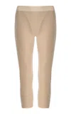 Laquan Smith Mid-rise Capri Pants In Brown