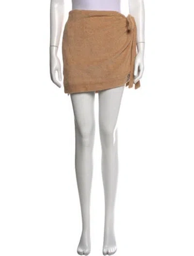 Pre-owned Laquan Smith Mini Skirt In Neutrals