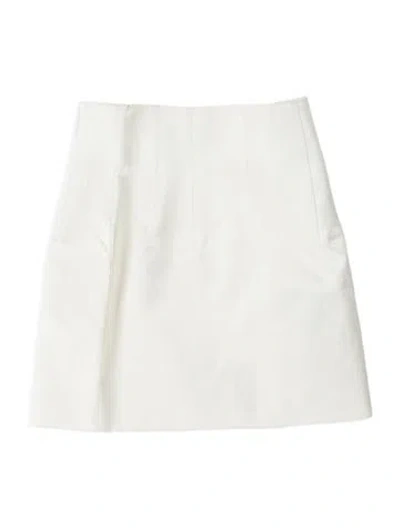 Pre-owned Laquan Smith Mini Skirt In White