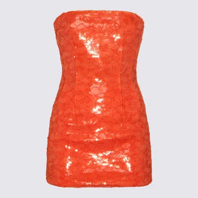 LAQUAN SMITH LAQUAN SMITH ORANGE VISCOSE BLEND DRESS