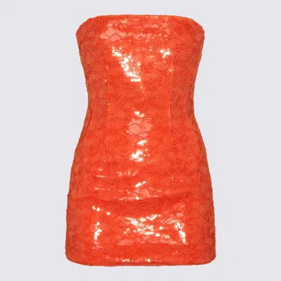 LAQUAN SMITH LAQUAN SMITH ORANGE VISCOSE BLEND DRESS