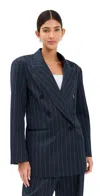 LAQUAN SMITH OVERSIZED BOYFRIEND BLAZER NAVY