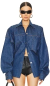 LAQUAN SMITH OVERSIZED BUTTON DOWN SHIRT