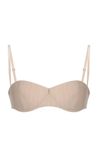 Laquan Smith Padded Bralette Top In Neutral