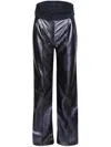Laquan Smith Panelled High-shine Trousers In Blue