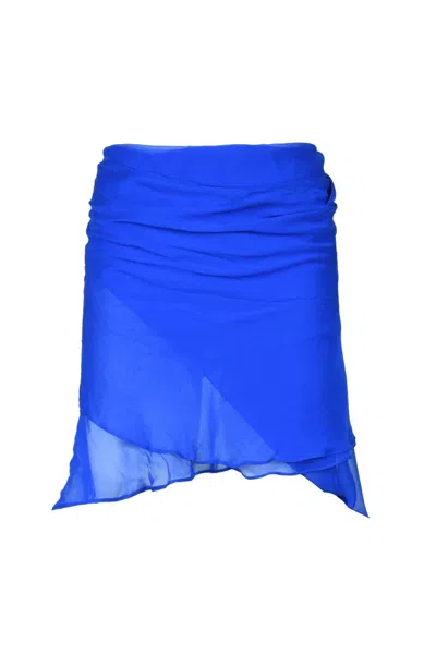 Laquan Smith Pareo Skirt - Blue