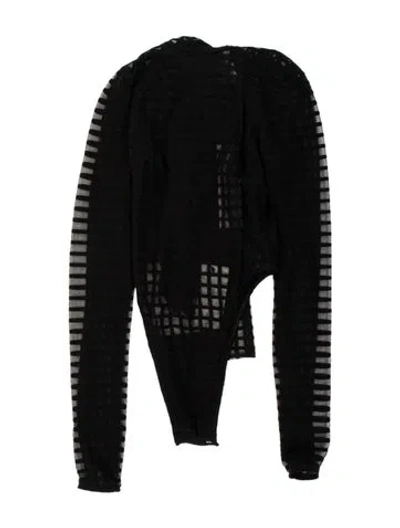 Pre-owned Laquan Smith Patterned Crew Neck Top In Brown