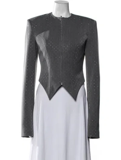 Pre-owned Laquan Smith Patterned Evening Jacket W/ Tags In Grey