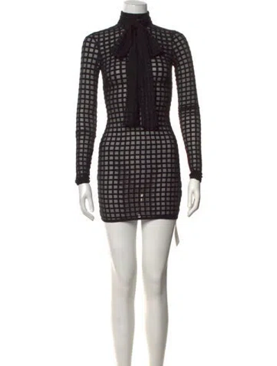 Pre-owned Laquan Smith Patterned Mini Dress W/ Tags In Multicolor