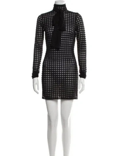 Pre-owned Laquan Smith Patterned Mini Dress W/ Tags In Multicolor