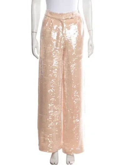 Pre-owned Laquan Smith Patterned Wide Leg Pants W/ Tags In Pink