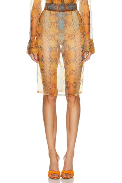 Laquan Smith Pencil Skirt In Yellow