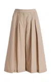 Laquan Smith Pleated Bermuda Shorts In Neutral