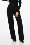 LAQUAN SMITH PLEATED TAILORED PANTS WITH SASH-BELT