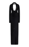 Laquan Smith Plunging Gown In Black