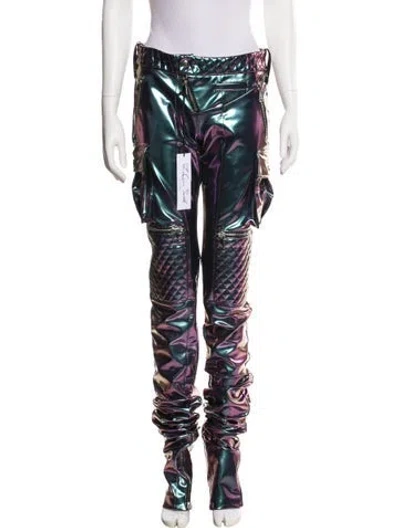 Pre-owned Laquan Smith Printed Skinny Leg Pants W/ Tags In Multi