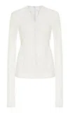 Laquan Smith Ruched Top In White