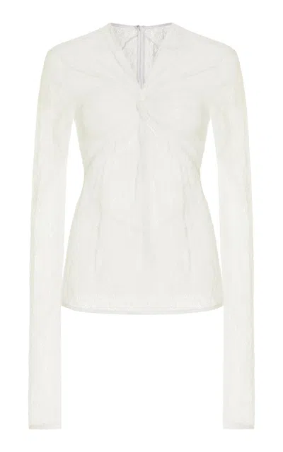 Laquan Smith Ruched Top In White