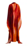 Laquan Smith Scarf-detailed Gown In Multi