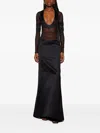 Laquan Smith Scoop-neck Gown In Black