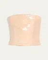 Laquan Smith Sequin Corset Bustier Top