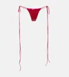 Laquan Smith Sequined Side-tie Panties In Fuchsia