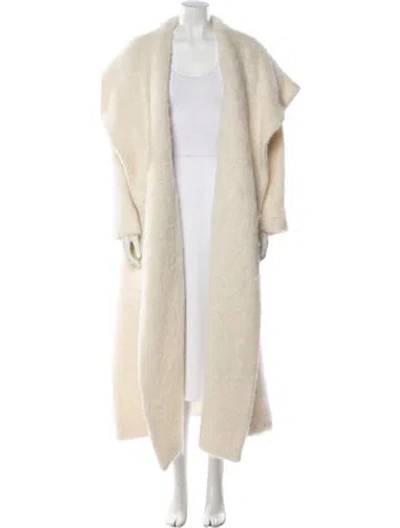 Pre-owned Laquan Smith Shearling Coat In Neutral