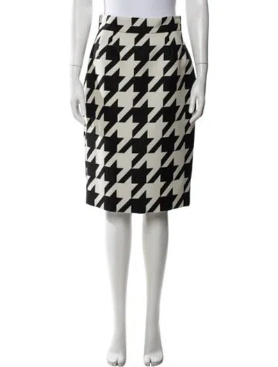 Pre-owned Laquan Smith Silk Knee-length Skirt W/ Tags In Black