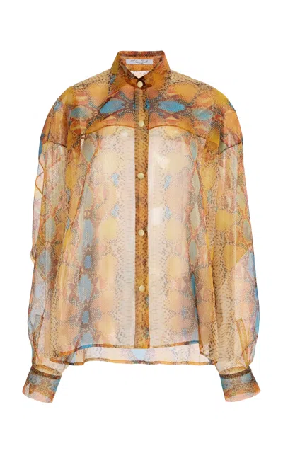 Laquan Smith Snake-printed Shirt In Multi