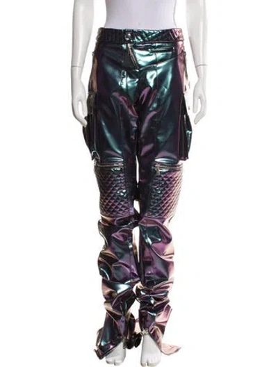 Pre-owned Laquan Smith Straight Leg Pants In Multi