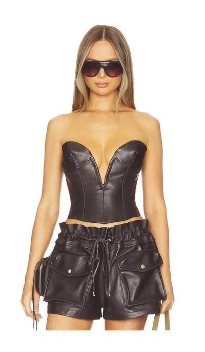 Laquan Smith Sweetheart Neckline Bustier In Brown