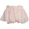 Laquan Smith Tiered Ruffle Silk Organza Miniskirt