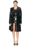 Laquan Smith Trench Coat In Black