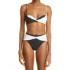 Laquan Smith Two-tone Two-piece Swimsuit In Multi
