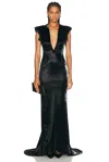 Laquan Smith Utility Gown In Black