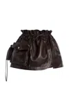 Laquan Smith Utility Leather Mini Skirt In Black