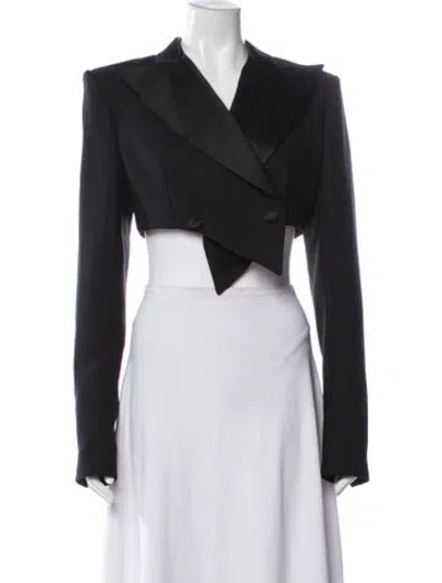 Pre-owned Laquan Smith Virgin Wool Blazer W/ Tags In Black