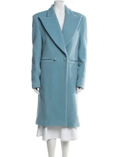 Pre-owned Laquan Smith Virgin Wool Coat In Blue