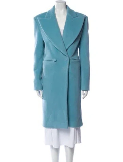 Pre-owned Laquan Smith Virgin Wool Coat W/ Tags In Blue