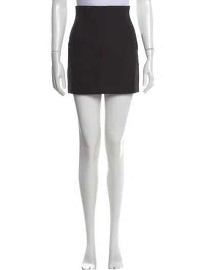Pre-owned Laquan Smith Virgin Wool Mini Skirt In White
