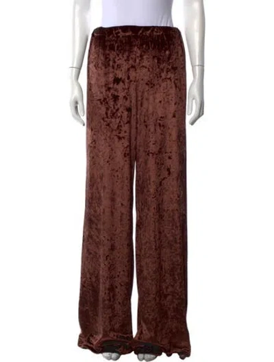 Pre-owned Laquan Smith Wide Leg Pants In Brown