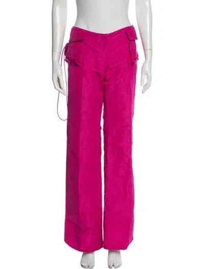 Pre-owned Laquan Smith Wide Leg Pants In Pink