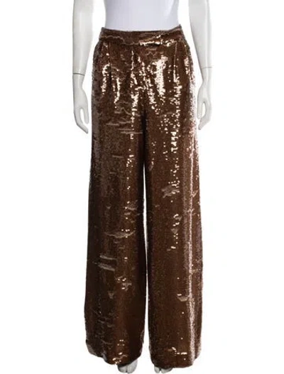 Pre-owned Laquan Smith Wide Leg Pants W/ Tags In Brown