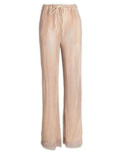 Laquan Smith Woman Pants Beige Size M Polyester, Elastane