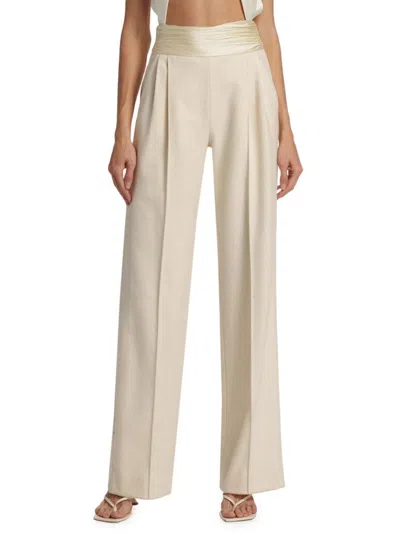 Laquan Smith Women's Chiffon Pleated Trousers