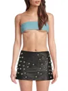 Laquan Smith Women's Cielo Bandeau Virgin Wool Blend Croptop In Blue